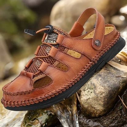 Kaegreel Men's Summer Outdoor Beach Flip Flop Flats Sandals Chaussures