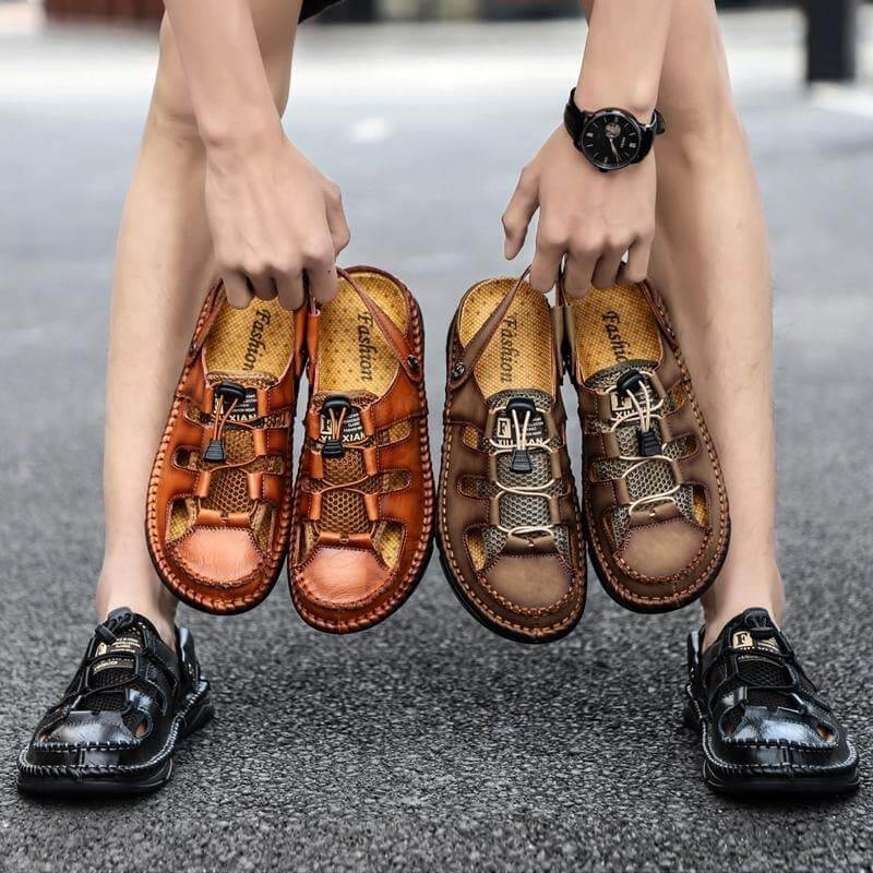 Kaegreel Men's Summer Outdoor Beach Flip Flop Flats Sandals Chaussures