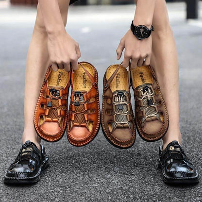 Kaegreel Men's Summer Outdoor Beach Flip Flop Flats Sandals Chaussures