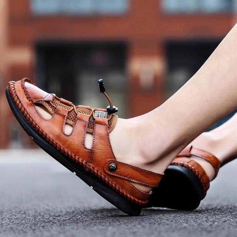 Kaegreel Men's Summer Outdoor Beach Flip Flop Flats Sandals Chaussures