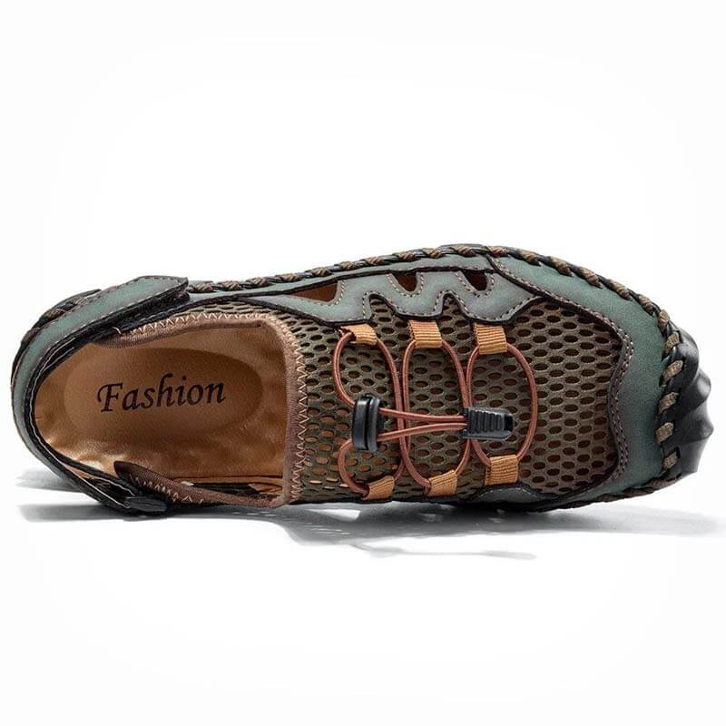 Kaegreel Caoutchouc en caoutchouc en caoutchouc en caoutchouc en cuir sandales à l'eau respirant à la main