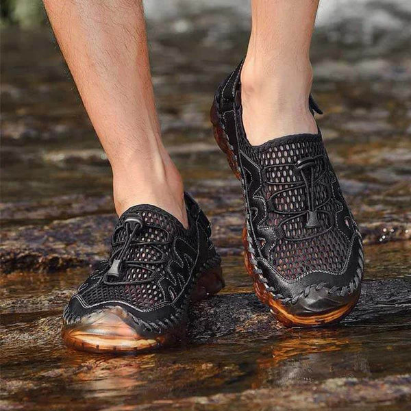 Hombres Sandalias de costura a mano Mole transpirable Soft Sole Zapatos casuales
