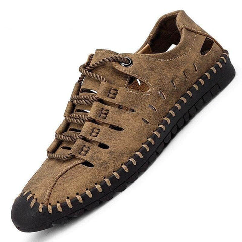 Hombres zapatos casuales sandalias hechas a mano hombres transpirables zapatos de marca de lujo mocasines de cuero de cuero mocasins