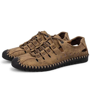 Hombres zapatos casuales sandalias hechas a mano hombres transpirables zapatos de marca de lujo mocasines de cuero de cuero mocasins