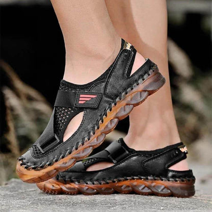 Summer shoes breathable soft leather sandals beach shoes