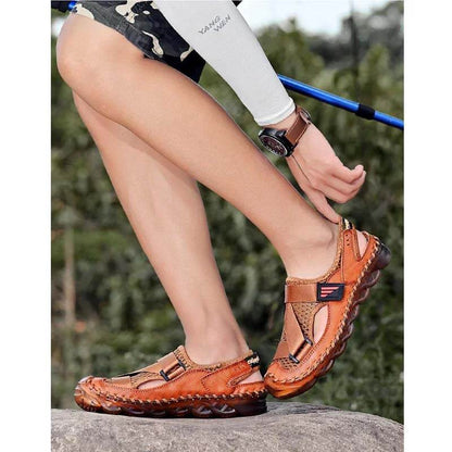 Summer shoes breathable soft leather sandals beach shoes