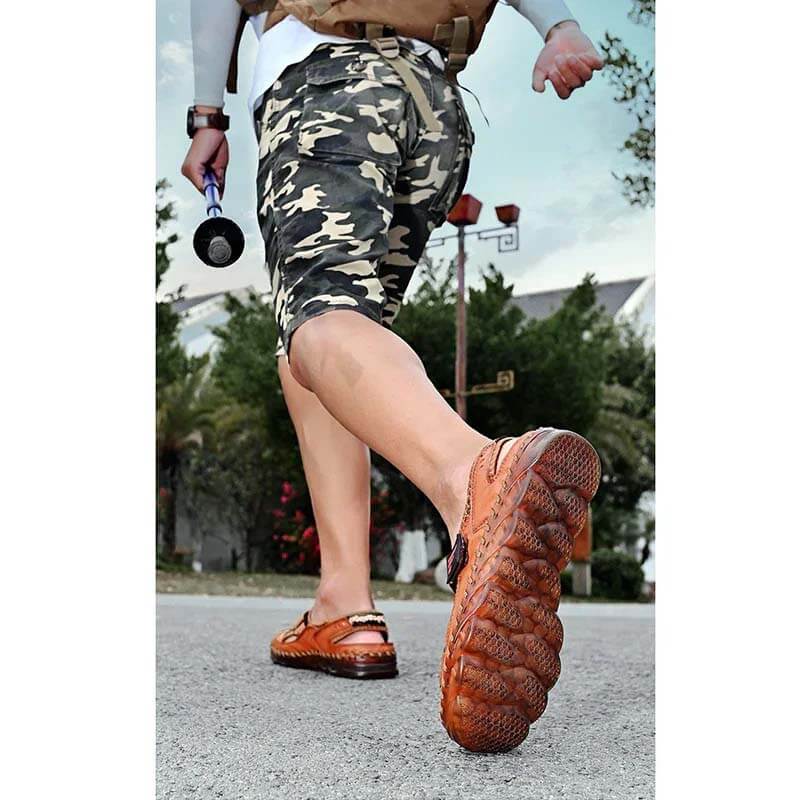 Summer shoes breathable soft leather sandals beach shoes