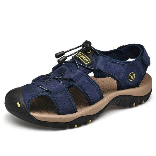 Herren Sommer Sandalen aus echtem Leder Mode Hausschuhe