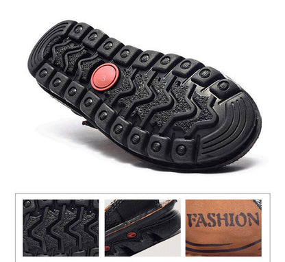 Hochwertige Sandalen aus Rindsleder für den Sommer im Freien, handgefertigte Herrensandalen, modische und bequeme Herren-Strandschuhe aus Leder