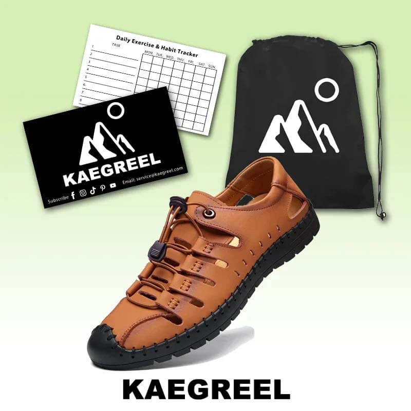 Las sandalias para hombres usan zapatos de agujero de cuero de suela suave Sandalias huecas casuales