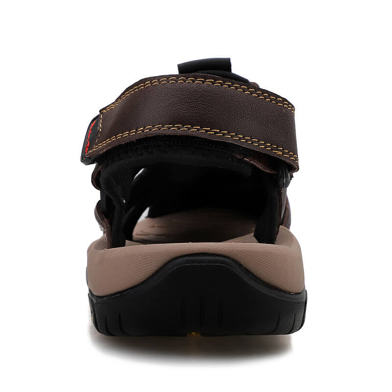 Herren Rindsleder Atmungsaktiv Rutschfest Weicher Boden Bequeme Outdoor Casual Strandsandalen