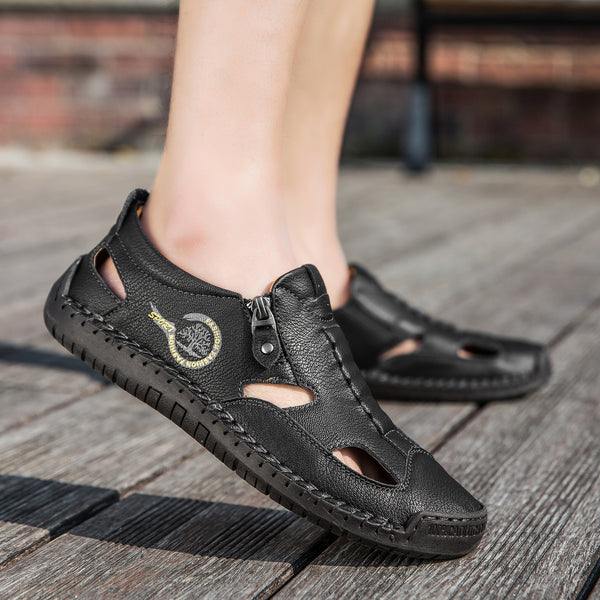 kaegreel handmade leather shoes sandals slippers 31568 black