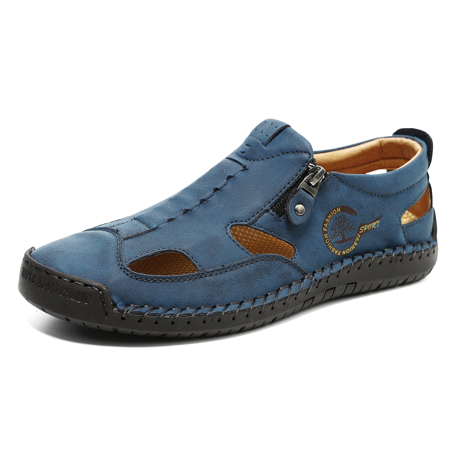 kaegreel handmade leather shoes sandals slippers 31568 blue