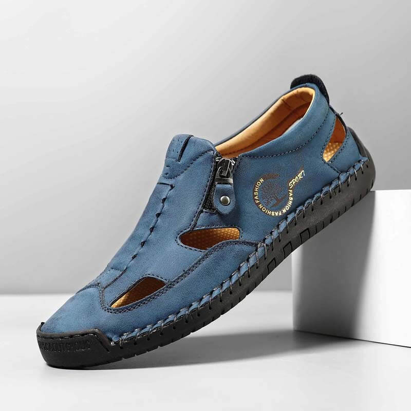 跨境爆款男士凉鞋爆款缝线拖鞋沙滩鞋户外运动风耐磨大码透气男鞋