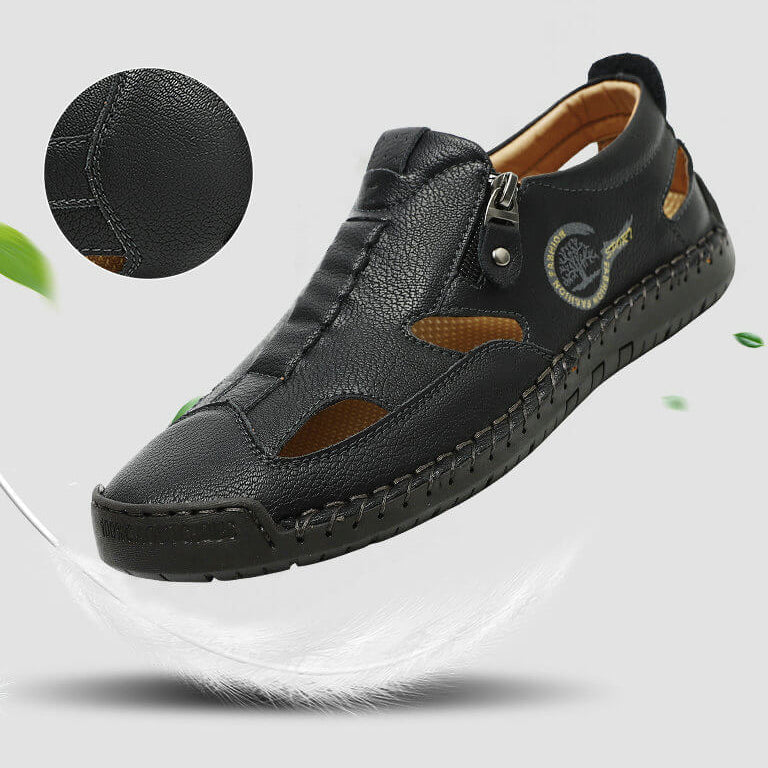 Men's Sandals Handstitching Slippers Beach Shoes Outdoor Sports Wear-resistant Breathable Shoes