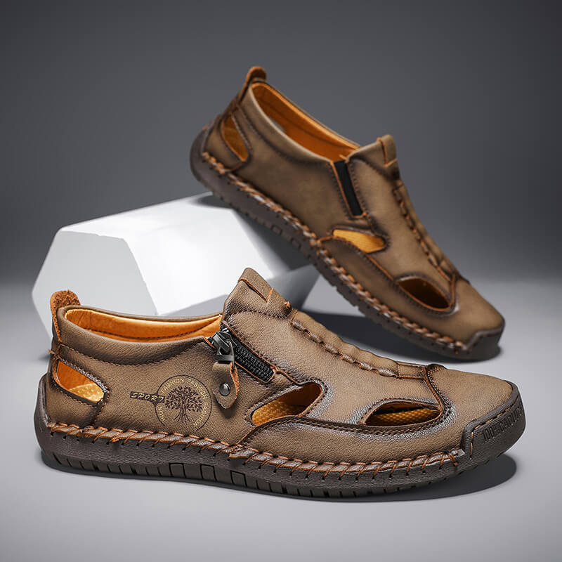 Men's Sandals Handstitching Slippers Beach Shoes Outdoor Sports Wear-resistant Breathable Shoes
