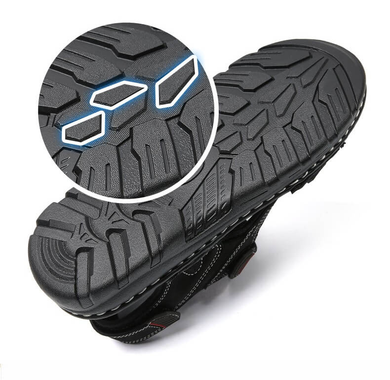Herrensandalen Outdoor Echtleder Atmungsaktive Herrensandalen Leder Handgefertigte Herren Strandsandalen