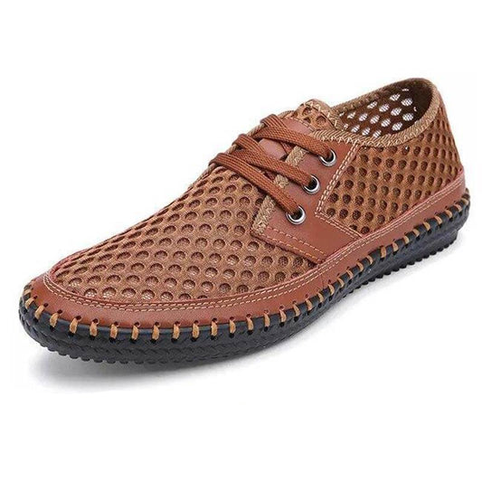Scarpe casual in maglia traspirante estate per uomini comodi fatti fatti a mano