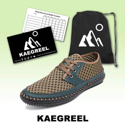 Summer Breathable Mesh Men Casual Shoes For Comfortable Handmade Men Lace-Up Loafers Men Shoes