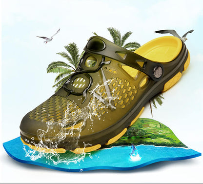Kaegreel Men's Hollow Out Breathable Light Weight Beach Casual Sandals