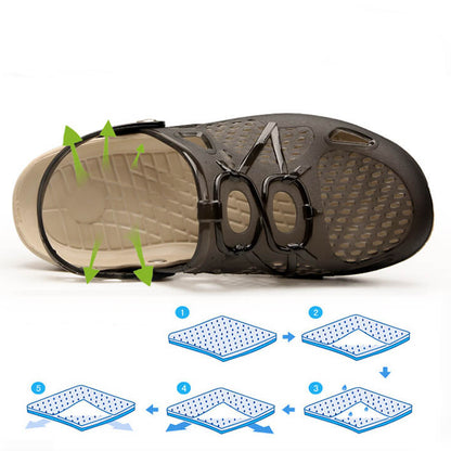 Kaegreel Men's Hollow Out Breathable Light Weight Beach Casual Sandals