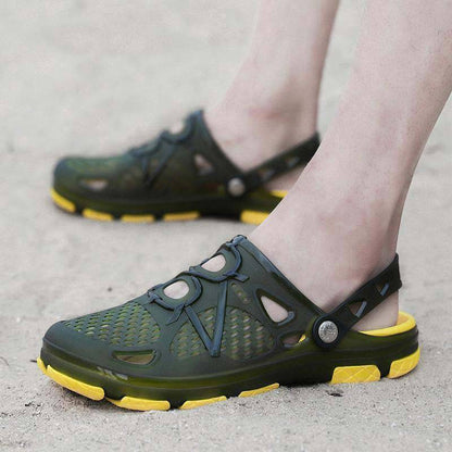 Kaegreel Hombre Hollow Out Peso ligero transpirable Playa Sandalias informales