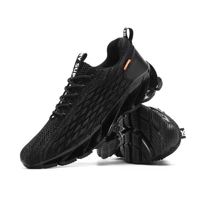 Kaegreel Men Knitted Fabric Breathable Sports Casual Running Sneakers