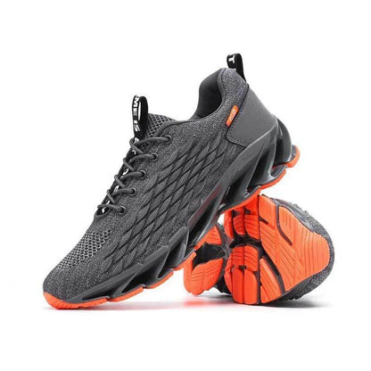 Kaegreel Men Knitted Fabric Breathable Sports Casual Running Sneakers