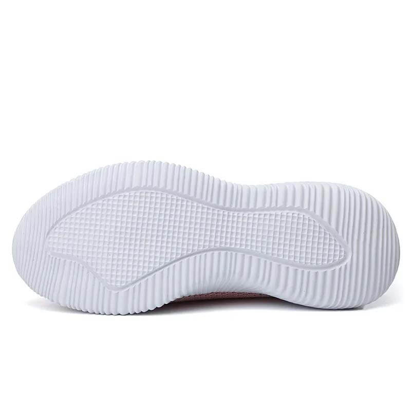 Women Elastic Socks Shoes Sports Casual Lightweight Flat Flying Woven Slip-on