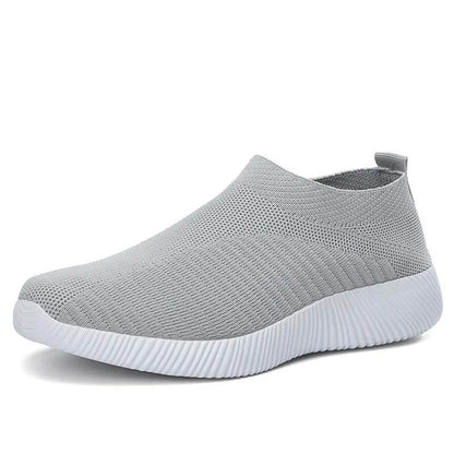 Women Elastic Socks Shoes Sports Casual Lightweight Flat Flying Woven Slip-on