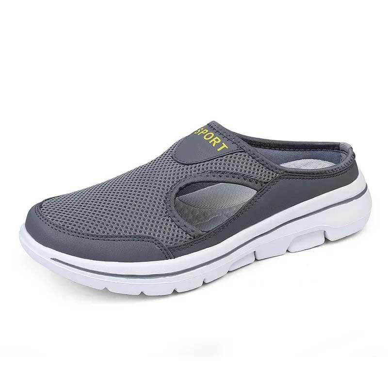 Casual Womens Mens Thick-Soled Slip-on Sandals Mesh Half-Slippers Shoes (Unisex)