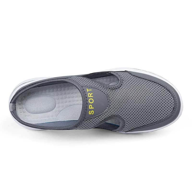 Casual Womens Mens Thick-Soled Slip-on Sandals Mesh Half-Slippers Shoes (Unisex)