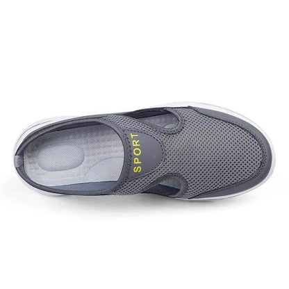 Casual Womens Mens Thick-Soled Slip-on Sandals Mesh Half-Slippers Shoes (Unisex)