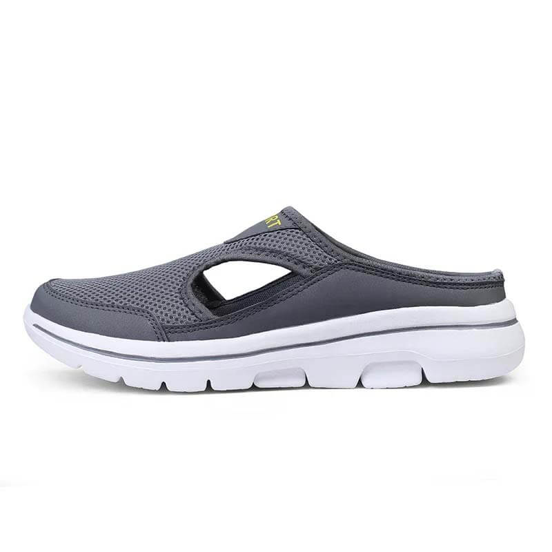 Casual Womens Mens Thick-Soled Slip-on Sandals Mesh Half-Slippers Shoes (Unisex)