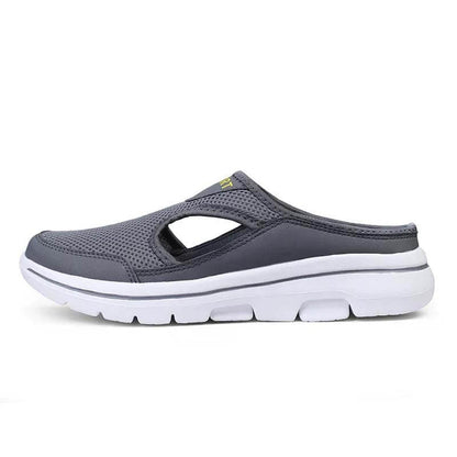 Casual Womens Mens Thick-Soled Slip-on Sandals Mesh Half-Slippers Shoes (Unisex)