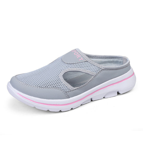kaegreel knit shoes 31537 light grey pink