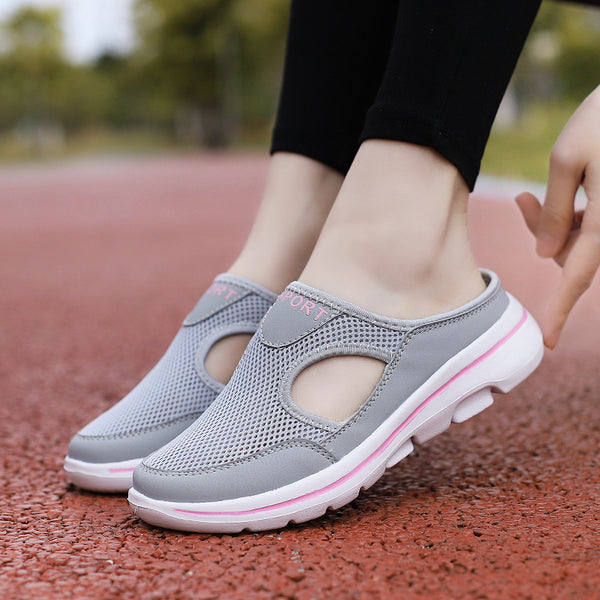 kaegreel knit shoes 31537 light grey pink