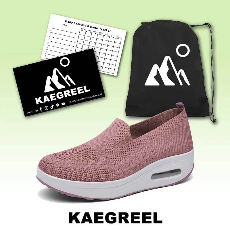 Women Slip-on Thick-soled Height-enhancing Air Cushion Sports Shoes Flying Knit Breathable Casual Shoes