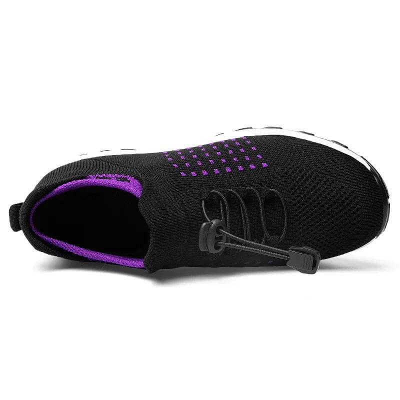 Women Socks Shoes Casual Flying Woven Lace-up Thick-soled Sports Outdoor Shoes