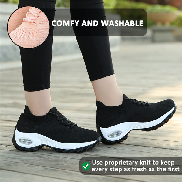 kaegreel knit shoes 31540 black and white