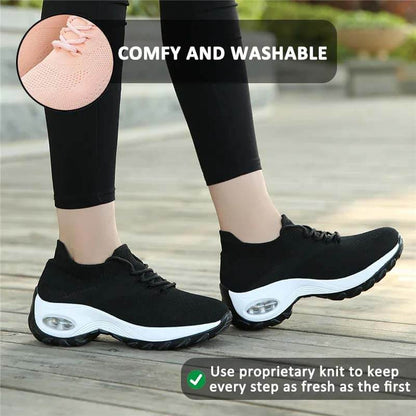 Women Sports Flying Knit Socks Shoes Casual Running Shoes
