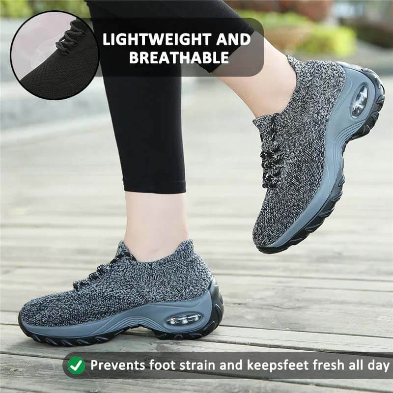 Women Sports Flying Knit Socks Shoes Casual Running Shoes