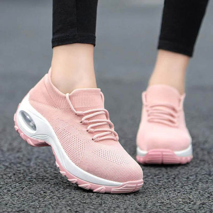 Women Sports Flying Knit Socks Shoes Casual Running Shoes