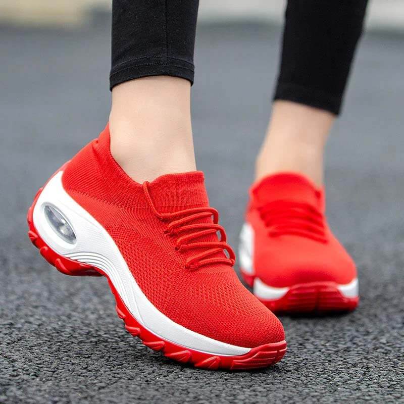 Women Sports Flying Knit Socks Shoes Casual Running Shoes