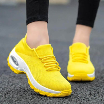 Women Sports Flying Knit Socks Shoes Casual Running Shoes
