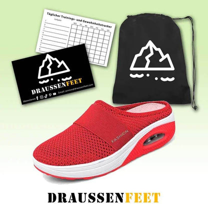 Women Mesh Thick Bottom Flying Knit Slippers