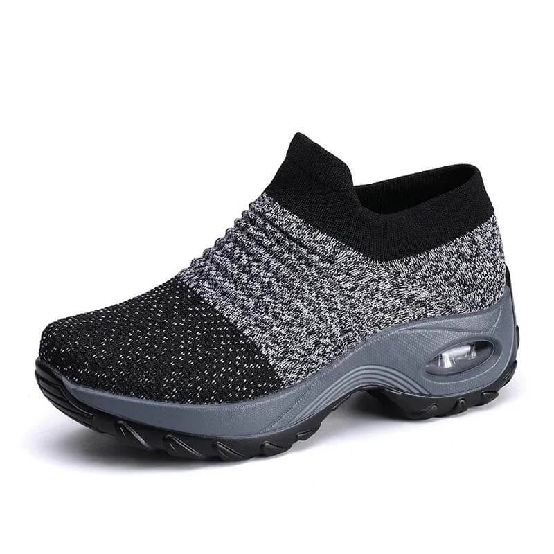 Women Flying Woven Knit Sports Slip-on Casual Shoes