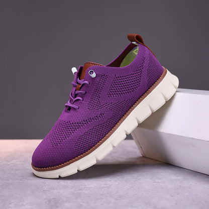Men's Lightweight Lace-up Casual Breathable Flying Woven Loafers Shoes (BOGO) (Discount auto-applies with 2 pairs in the cart.)