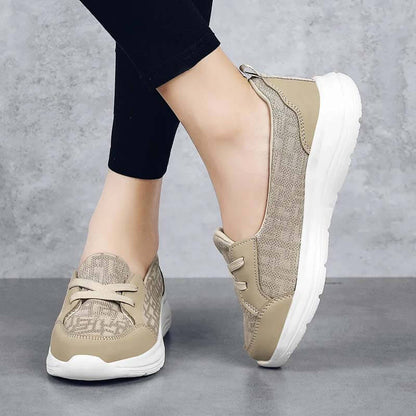 套脚懒人鞋一脚蹬跨境四季休闲女鞋 2023 新款妈妈鞋低帮平底健步鞋