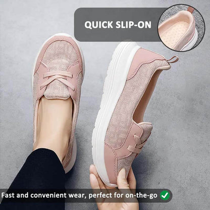 套脚懒人鞋一脚蹬跨境四季休闲女鞋 2023 新款妈妈鞋低帮平底健步鞋